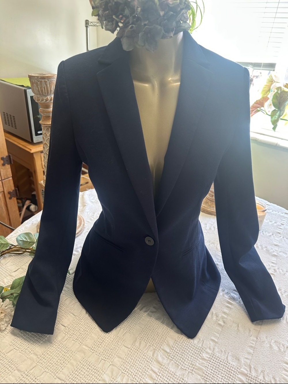 Classic Navy Women's Single-Button Blazer